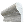 Gray travertine stone molding for Haisa Light 2X12 OG-1 Single-Step Chair Rail Trim