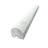 White half-round molding from Haisa Light 3/4X4 Bullnose Liner Limestone Honed