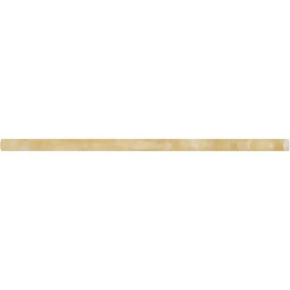 Rectangular wooden strip for Honey Onyx Giallo Crystal Pencil Liner polished finish