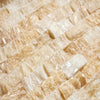 Honey Onyx Giallo Crystal 1X2 Brick Mosaic Marble Tile in beige and white stone