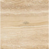 Ivory Light Travertine 12X12 Vein-Cut Filled and Polished Beige Tile Display