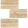 Ivory Light Travertine 12X24 Vein-Cut Filled and Polished Tile Samples Showcase