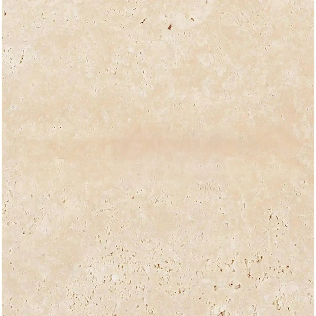 Beige travertine texture of Ivory (Light) Travertine 16X16 Cross-Cut Tumbled tile