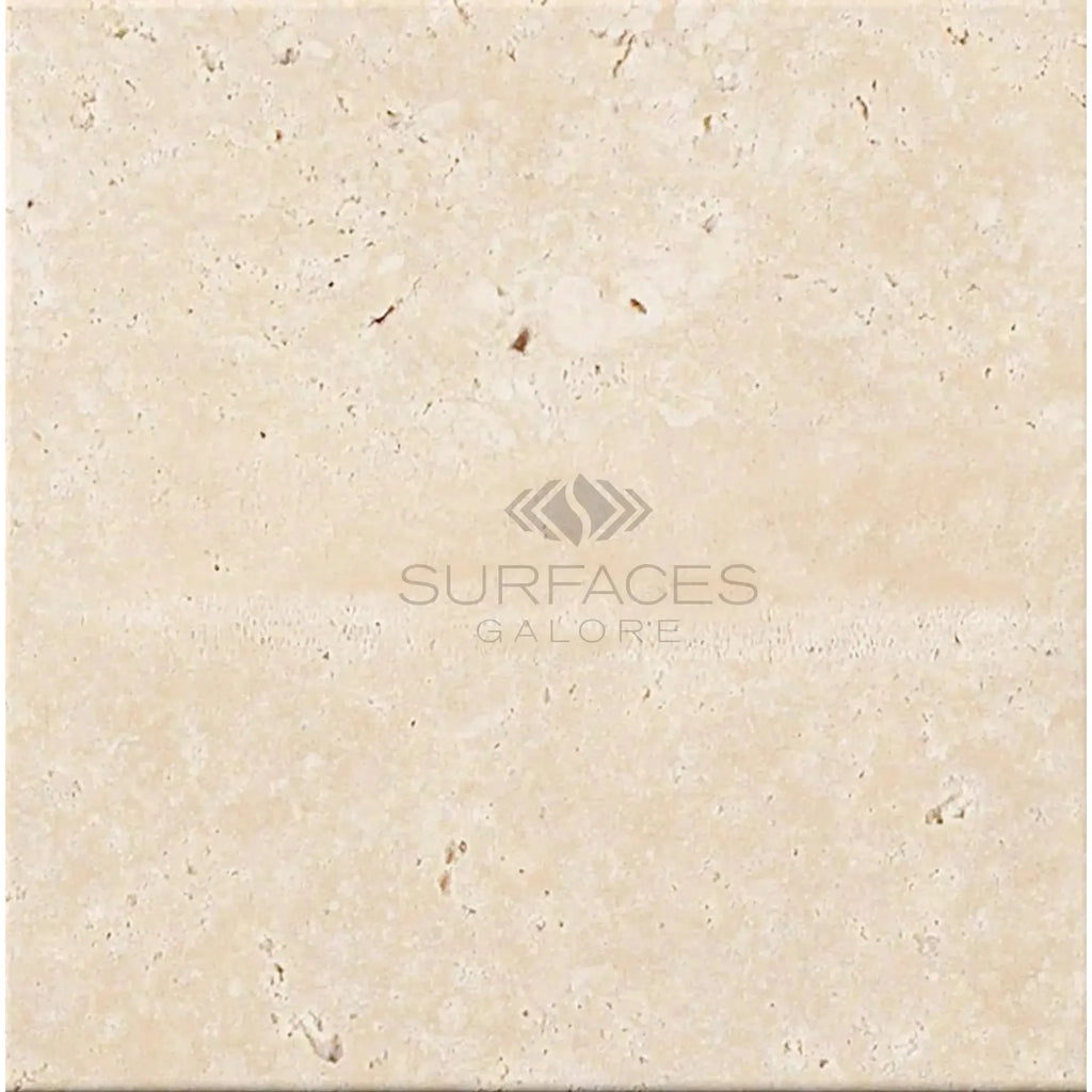 Ivory Light Travertine 16X16 Cross-Cut Tumbled Beige Tile for Elegant Interiors