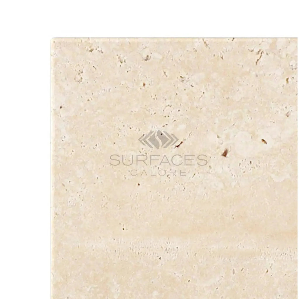 Ivory Light Travertine 16X16 Cross-Cut Tumbled Beige Tile for Elegant Spaces