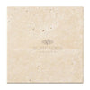 Beige Travertine tile in Ivory Light Travertine 16X16 Cross-Cut Tumbled finish