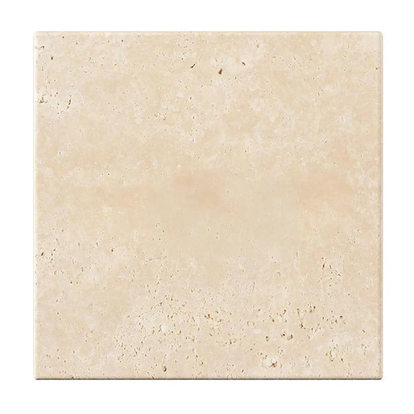 Ivory Travertine 18X18 Cross-Cut Tumbled Square Tile for elegant flooring design