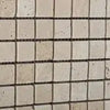 Beige square mosaic tiles from Ivory Light Travertine 1X1 Mosaic Filled and Honed