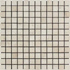 Ivory Light Travertine 1X1 Mosaic Tumbled Square Mosaic Tile Sheet