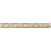 Textured gold molding on Ivory Light Travertine 1X12 Diamond Rope Liner Honed