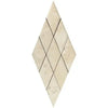 Ivory Light Travertine 3X6 Deep-Beveled Diamond Mosaic Tile in a sophisticated design