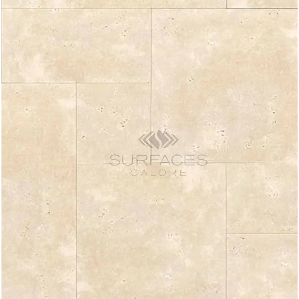 Beige travertine tile pattern of Ivory Travertine Versailles Set for elegant flooring