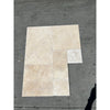 Ivory Light Travertine 4 pcs Versailles Pattern Set showcasing elegant tile arrangement