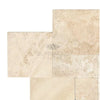 Beige Travertine tile mosaic in Ivory Light Travertine 4 pcs Versailles Pattern set