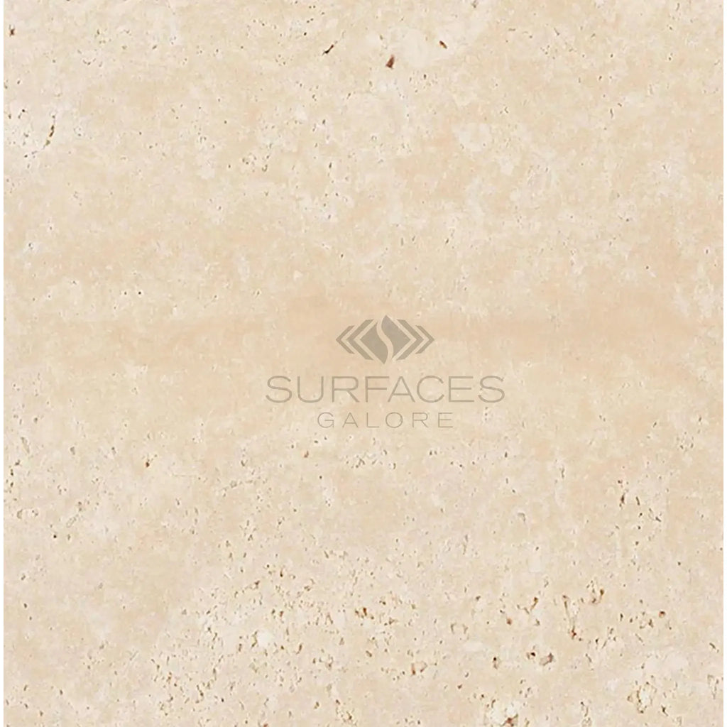 Beige Travertine tile from Ivory Light Travertine 4X4 Cross-Cut Tumbled collection