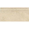 Beige travertine molding in Ivory Light Travertine 5X12 Baseboard Trim Liner Honed