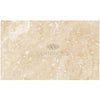 Beige travertine tile in Ivory Light Travertine 6X12 Cross-Cut Filled and Honed design