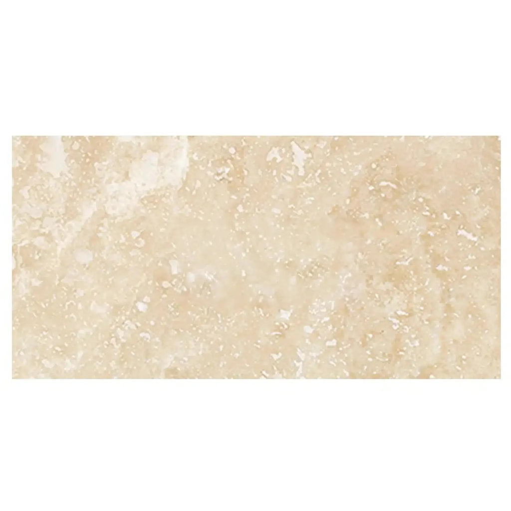 Beige Travertine Tile in Ivory Light Travertine 6X12 Cross-Cut Filled and Honed finish