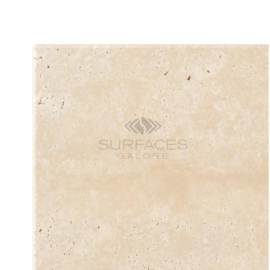 Beige Travertine Tile in Ivory Light Travertine 6X6 Cross-Cut Tumbled finish