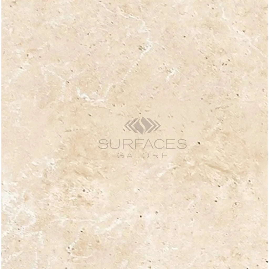 Beige Travertine surface of Ivory Light Travertine 8X16 Cross-Cut Tumbled product