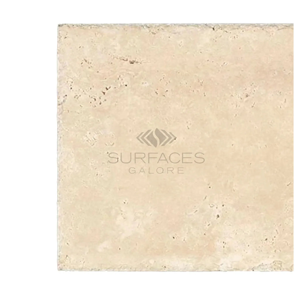 Beige travertine tile from Ivory Light Travertine 8X16 Cross-Cut collection