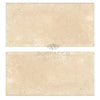 Two beige travertine tiles from the Ivory Light Travertine collection, 8X16 size