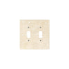 Beige double toggle light switch plate for Ivory Travertine wall plate decor