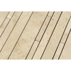 Beige travertine tile pattern of Ivory Light Travertine Random Strip Mosaic Honed