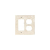 Light-colored outlet cover plate for Ivory Travertine Rocker Duplex Switch Wall Plate