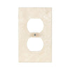 Beige duplex outlet cover for Ivory Travertine Single DUPLEX Plate Switch Wall Plate