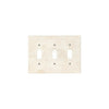 Ivory Travertine Triple Toggle Switch Wall Plate with elegant light switch design