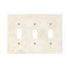 Ivory Travertine Triple Toggle Switch Wall Plate elegant design for light switches