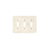 Ivory Travertine Triple TOGGLE Switch Wall Plate for elegant lighting control