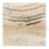 Square travertine tile with layered pattern from La Travonya Travertine 12X12 Tumbled