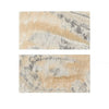 Two La Travonya Travertine 12X24 Filled and Honed marble-patterned tiles