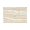 Beige and white banded stone slab of Malibu Travertine 12X24 Filled and Honed