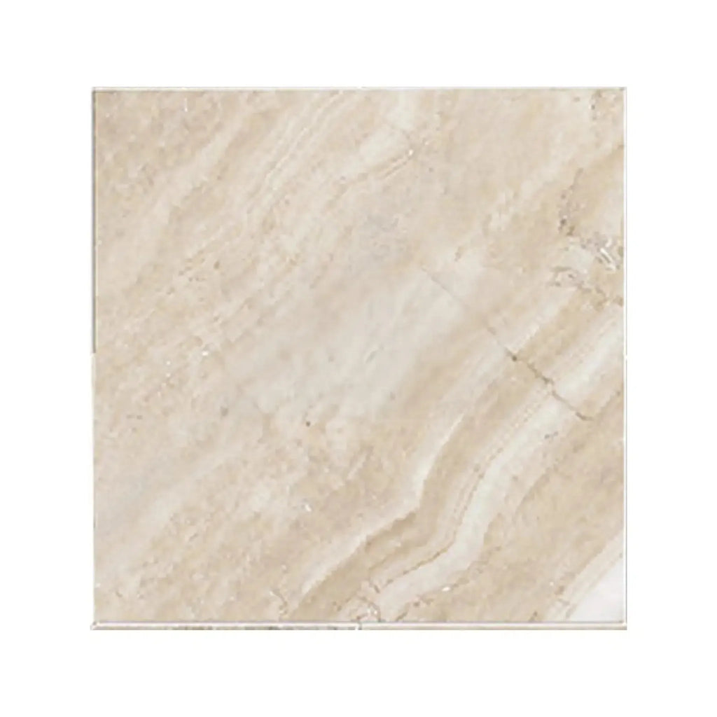 Square beige marble tile from Malibu Travertine 18X18 Filled and Honed collection