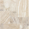 Beige marble tile pattern of Malibu Travertine Versailles 4 pcs set unfilled brushed