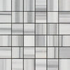 Mink Equator Zebra Marble 2X2 Polished Square Mosaic Tile for elegant home decor