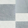 Marble tile pattern of Modena in Bardiglio Imperiale and Carrara White set