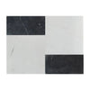 Black and white marble tile pattern from Modena in Bianco Dolomite and Nero Marquina set