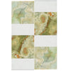 Green and white onyx tile panel of Modena in Green Onyx and Carrara White set