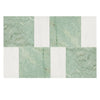 Green and white patterned tiles from the Modena in Ming Green and Bianco Dolomite set