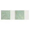 Alternating green marble and white tiles in Modena Ming Green and Bianco Dolomite set