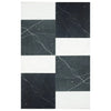 Black and white marble tile pattern from Modena in Nero Marquina and Carrara White set