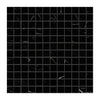 Black mosaic tile sheet of Nero Marquina Black 1X1 Marble, polished or honed finish