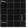 Black marble mosaic tile sheet from Nero Marquina Black 2X2 polished or honed collection