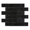 Nero Marquina Black 2X4 Brick Marble Mosaic Polished or Honed in black marble tiles