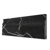 Black marble molding in Nero Marquina baseboard trim, polished or honed finish