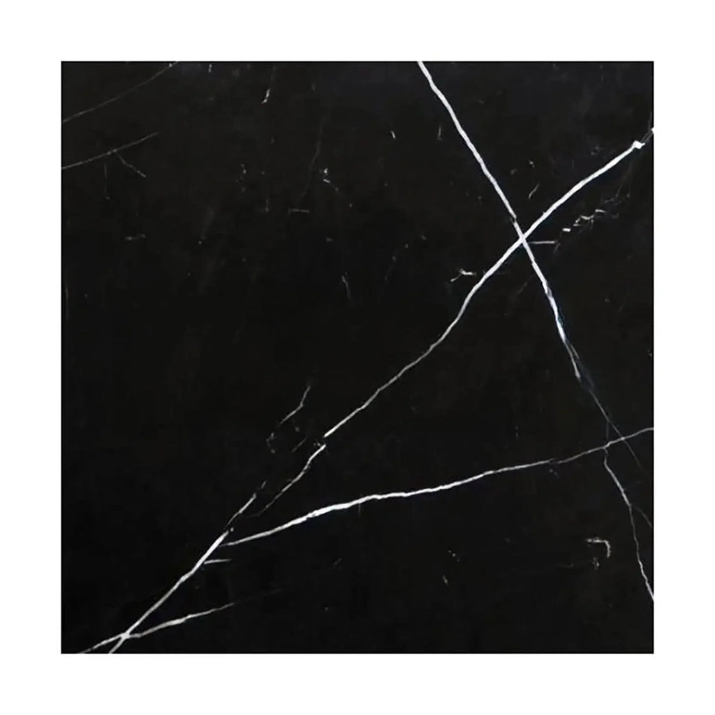 Black Marble Tile with White Veining in Nero Marquina Polished 12X12 Finish